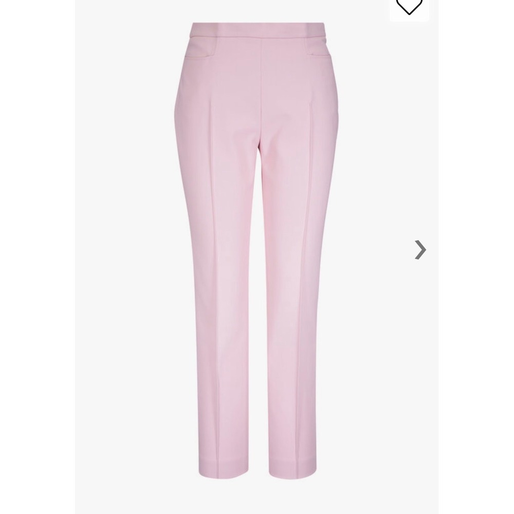 Akris‎ Punto Franca Trousers Pale Pink Stretch Cotton Slim Leg Ankle Pants - 6